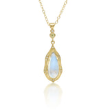 Blue Cloud Moonstone Pendant - memo