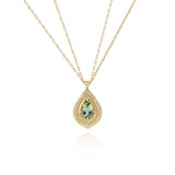 Mint Green Tourmaline Pendant Necklace