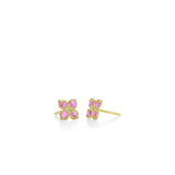 Ruby Floral Stud Earrings