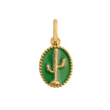 Cactus Emerald Resin Pendant