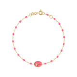 Flamingo Pink Charm Bracelet