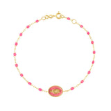 Madone Pink Enamel Charm Bracelet