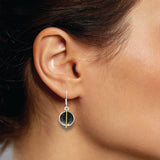 Silver and Golf-filled Concave Disc Earrings