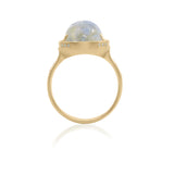 Teardrop Moonstone Prong Ring
