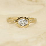 Oval Basket Ring with Engraving