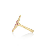 Mosaic Ruby Cluster Ring - Memo