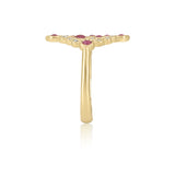 Mosaic Ruby Cluster Ring - Memo