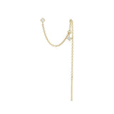 14k Linked Stud and Threader Earrings