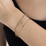 Tiny Bezel Dia Cross Bracelet