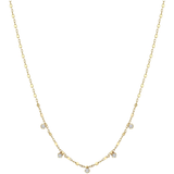 Tiny Cable and Square Bead Chain with Diamonds