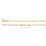 14k Gold 1mm DC Wheat Chain