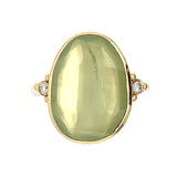 Prehnite and Diamond Ring