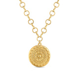 Sun Medallion Pendant Necklace