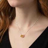 Silver & Gold-Filled Interlocking Links Necklace