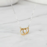 Silver & Gold-Filled Interlocking Links Necklace