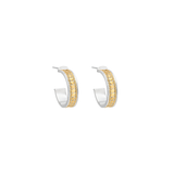 Two-Tone Small Dotted Hoops