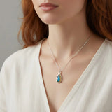 Labradorite Teardrop Sterling and Gold-filled necklace