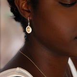 Diamond Round Shooting Star Earrings