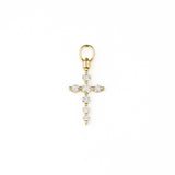 Prong Set Diamond Cross Top Switch Charm