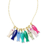 Carved Stone Fish Necklace