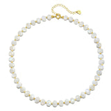 Oval Sparkle Moonstone Necklace