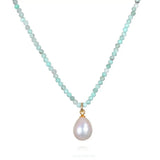 Larimar Pearl Choker Necklace