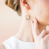 Silver & Gold-Filled Organic Double Circle Earrings