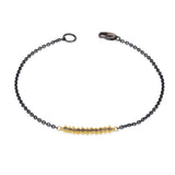 Champagne Diamond Bead Row Bracelet