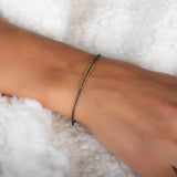 Champagne Diamond Bead Row Bracelet