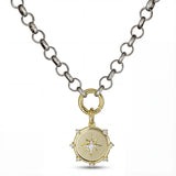 Mixed Metal Celestial Pendant Necklace