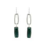 Rectangle with Blue Kyanite Earring