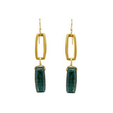 Rectangle with Blue Kyanite Earring