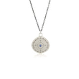 Blue Sapphire Nostalgia Pendant Necklace