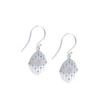 Silver Engraved Sky Earrings in Diamond