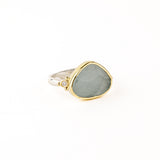 Aquamarine Ring with Diamonds