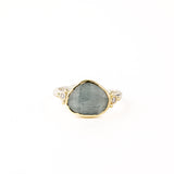 Mini Aquamarine ring with Diamonds
