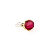 Ruby Seagrass Ring with Diamonds