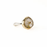 Rutilated Quartz Nestle Quartz Ring