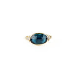 14k Teal Kyanite Ring with Diamond Accents Ring