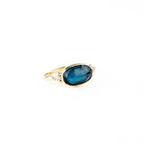 14k Teal Kyanite Ring with Diamond Accents Ring