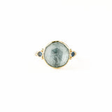 Natural Topaz Ring with Blue Zircon Ring