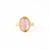 Vertical Oval Morganite Ring