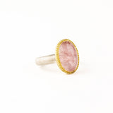 Vertical Oval Morganite Ring