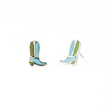 Cowboy Boot Stud Earrings