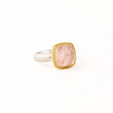 Square Inverted  Morganite Ring