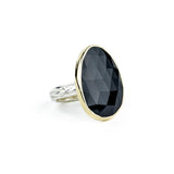 Black Spinel Cocktail Ring