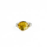 Citrine Sea Kelp with Beads Ring