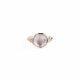 Geometric Rose Quartz Ring