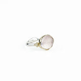 Geometric Rose Quartz Ring