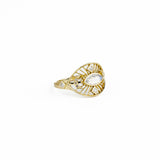 Marquise Moonstone Eye Ring